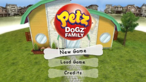 Petz: Dogz Family title screen for PSP